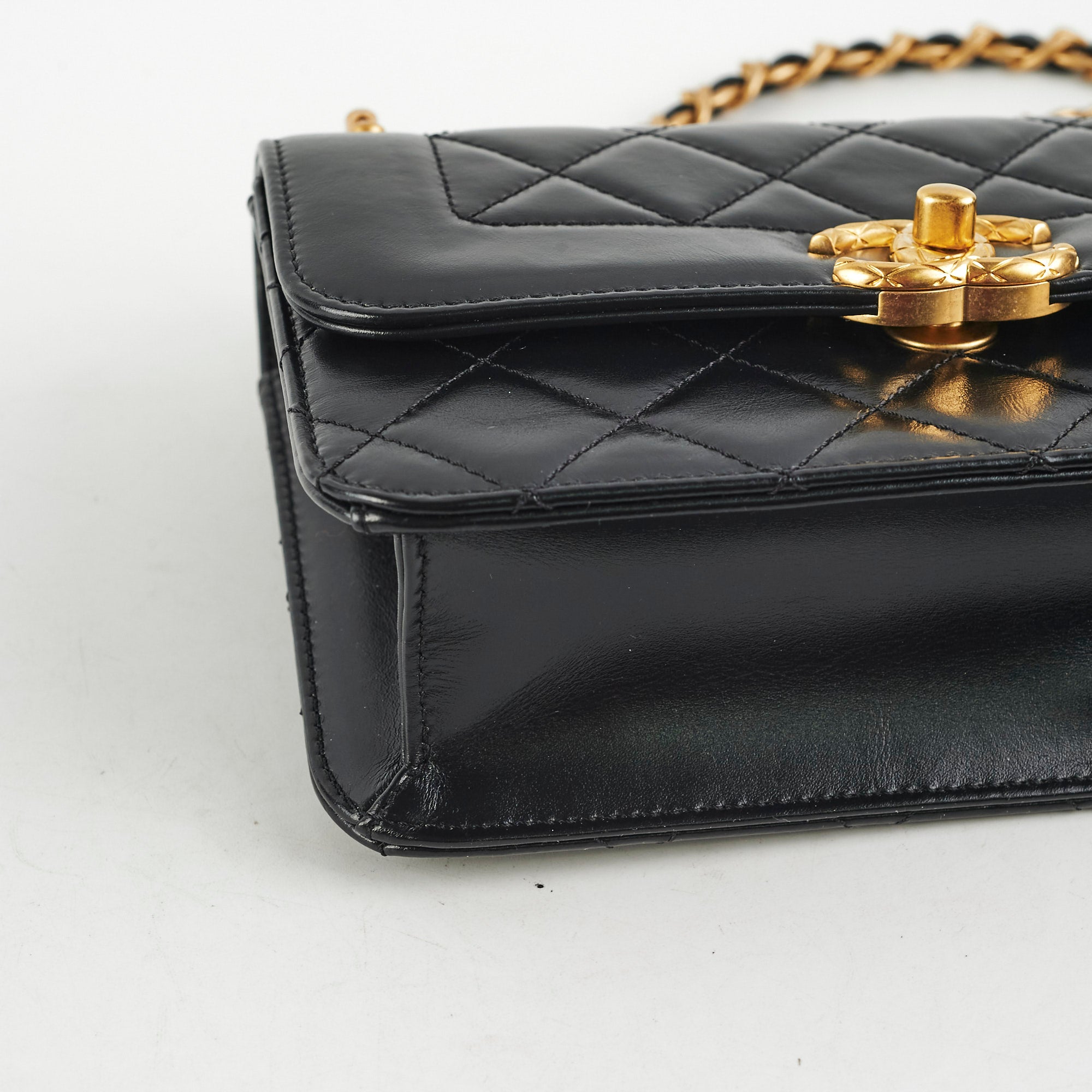 Authentic Chanel Calfskin Quilted Mini Coco Ring Flap Bag Black with Microchip 2021 - Luxury Crossbody Purse for Women, Perfect for Date Night & Evening Events