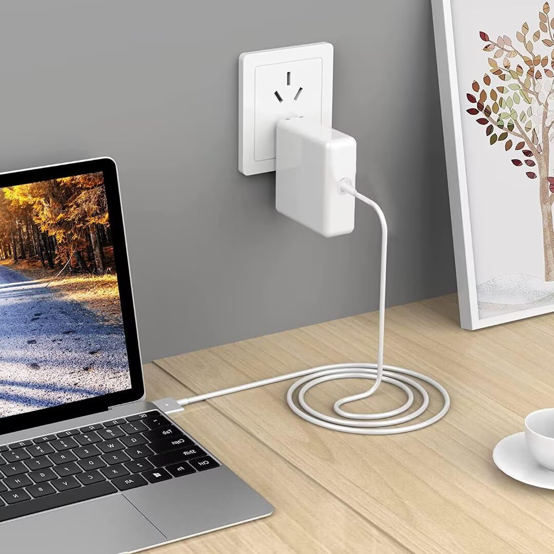60W Universal AC Power Adapter Charger with T-Tip - Compatible with MacBook Pro 13 Inch (2012 & Newer Models) - Perfect for Home, Office & Travel Charging Needs