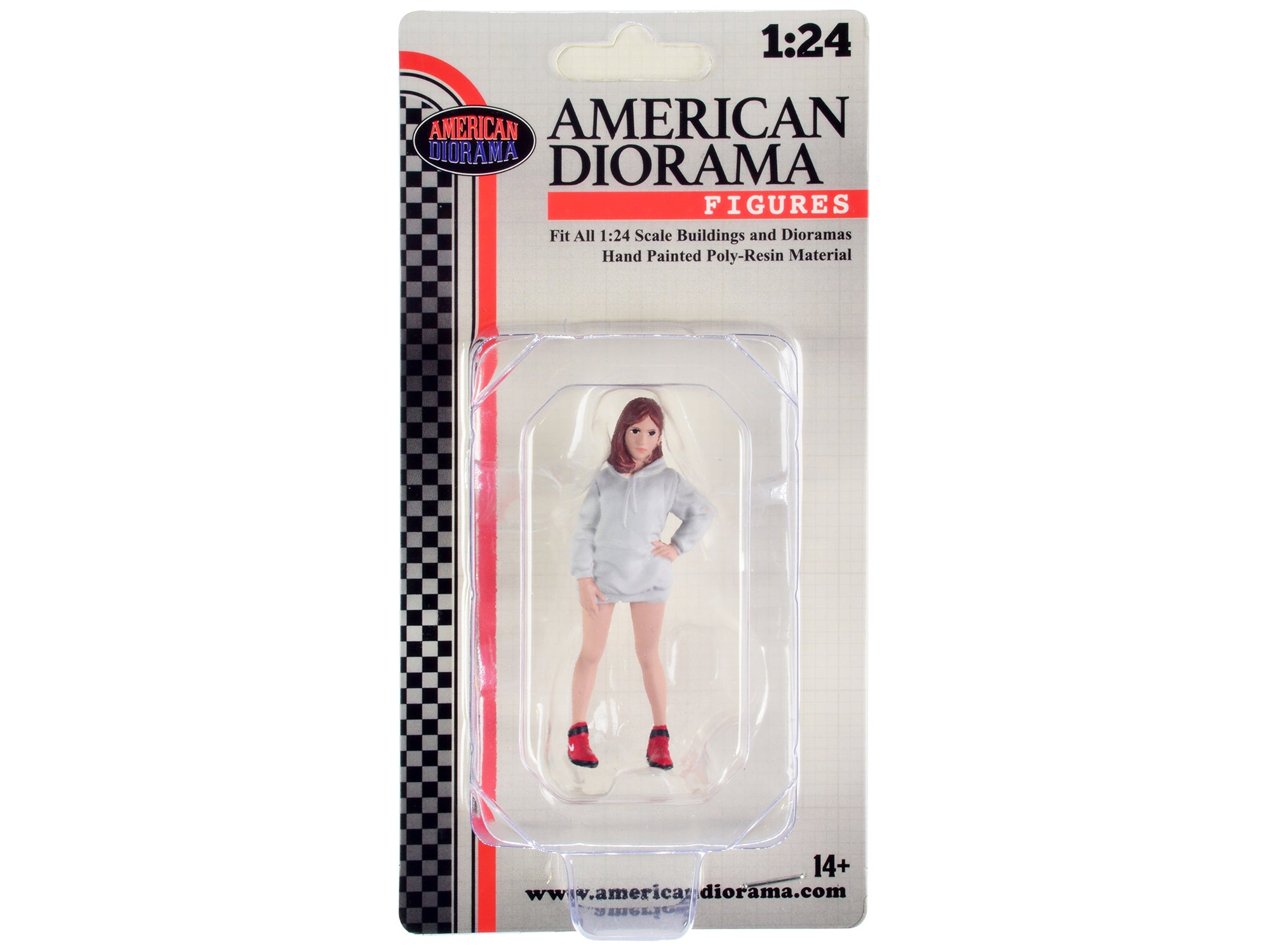 1/24 Scale Hip Hop Girls Figure 2-Pack for Model Cars - American Diorama Collectible Miniatures - Perfect for Diorama Scenes & Car Model Displays