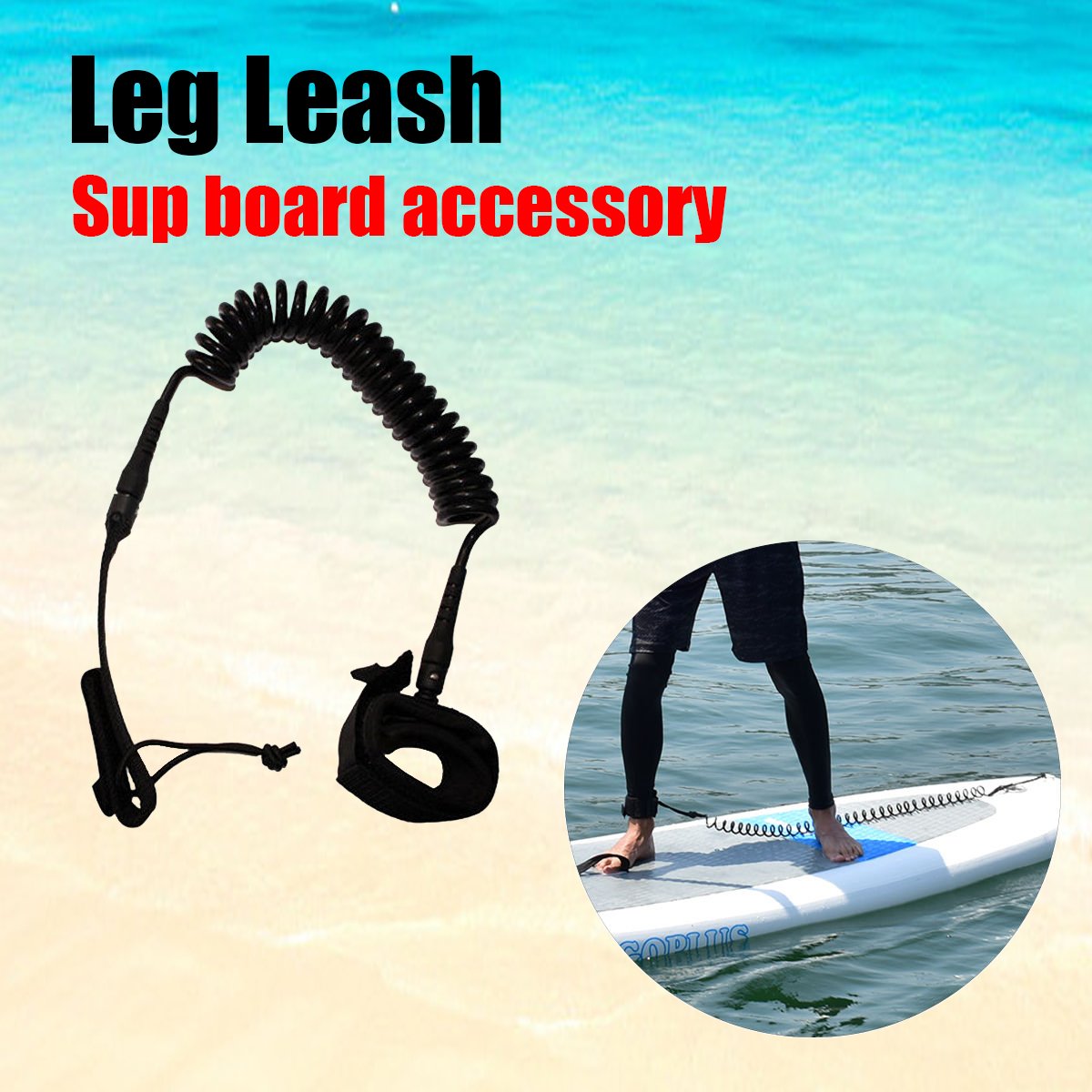 HOMGX 10' Inflatable Stand Up Paddle Board (SUP) with Adjustable Paddle, Leash, Hand Pump & Carry Bag - 6