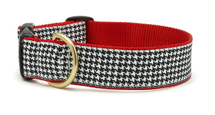 Extra Wide Houndstooth Dog Collar - Durable & Stylish Pet Accessory for Large Breeds | Perfect for Daily Walks, Training & Outdoor Adventures