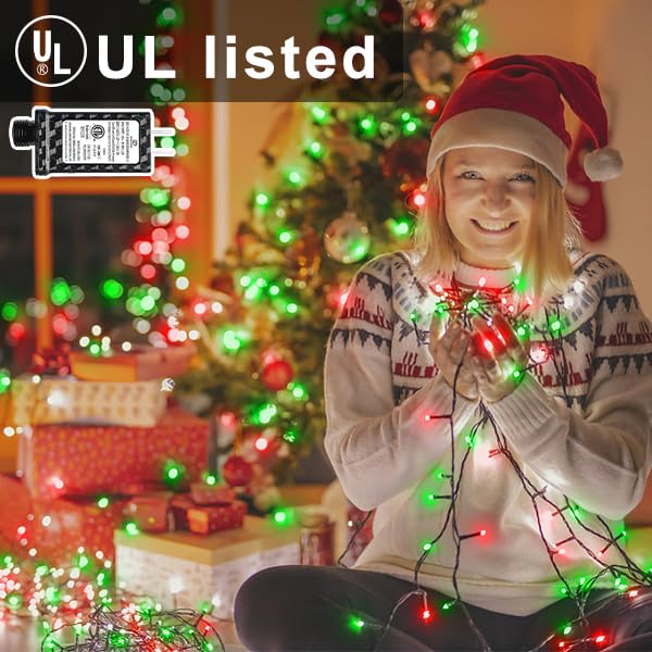 XURISEN 403FT Christmas Lights Outdoor Indoor, 1000 LED Super Long String Lights with 8 Modes & Memory Timer, Plug-in Twinkle Fairy Lights for Home, Xmas Tree, Party, Wedding, Garden, Patio Decor