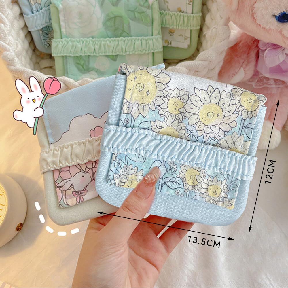 Waterproof Sanitary Napkin Holder & Storage Bag for Women - High Capacity Absorbent Pouch for Office, School, Travel - Discreet Feminine Hygiene Organizer (Floral Design) - Perfect for On-the-Go Protection and Disposal