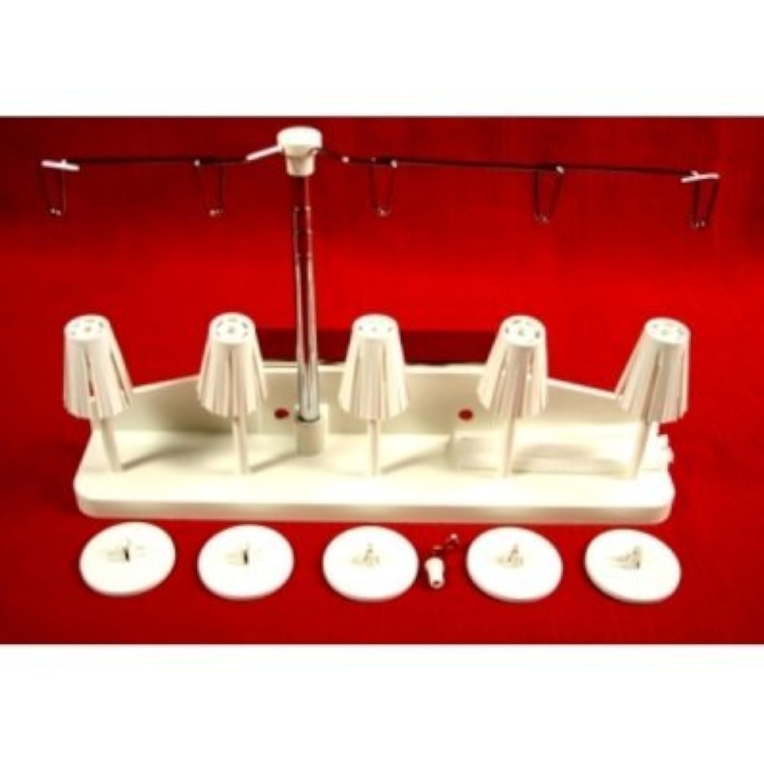 Janome Spool Stand Unit #859430009 (5 Threads) - Premium Sewing Machine Accessory for Quilting, Embroidery & Dressmaking