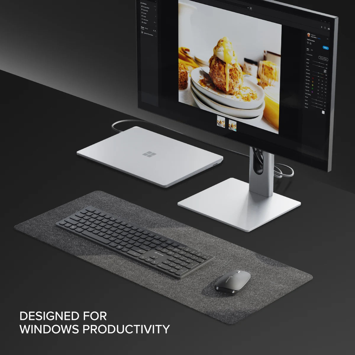 Echelon USB C Rechargeable Wireless Mouse and Keyboard Combo for Windows - Ergonomic Design for Office, Home & Gaming Use