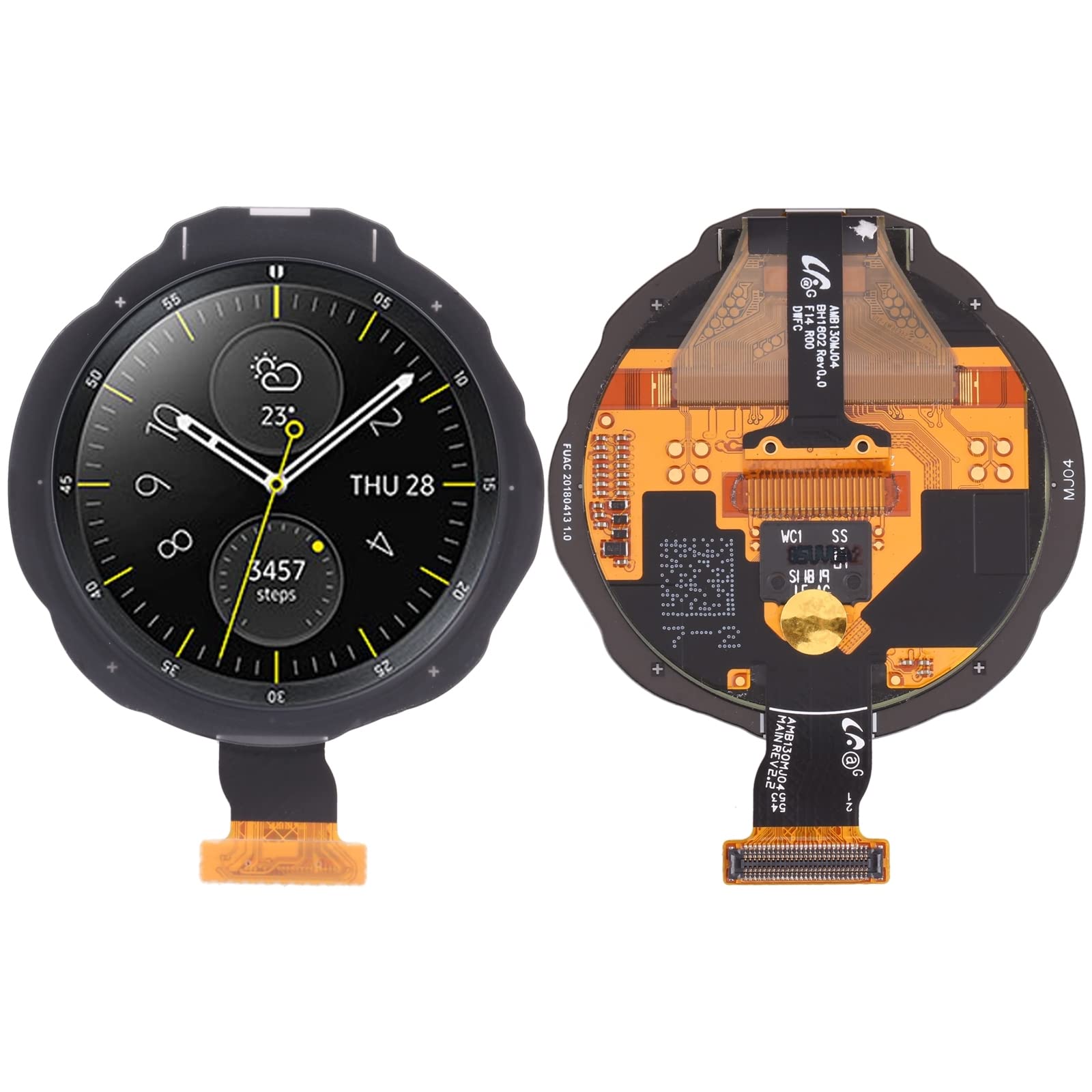 Original Smart Watch LCD Screen & Digitizer Full Assembly Replacement for Samsung Galaxy Watch 46mm SM-R800 - High Quality Repair Parts for DIY Fix | Perfect for Screen Damage, Water Damage & Cracked Display Issues