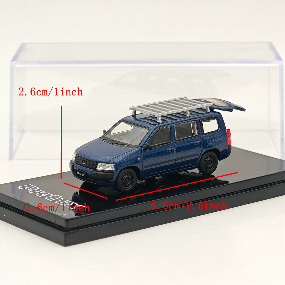 1/64 Scale Hobby Japan Toyota Probox Customized Version with Roof Carrier - Blue HJ642062BL - Perfect for Diecast Collectors and Car Enthusiasts