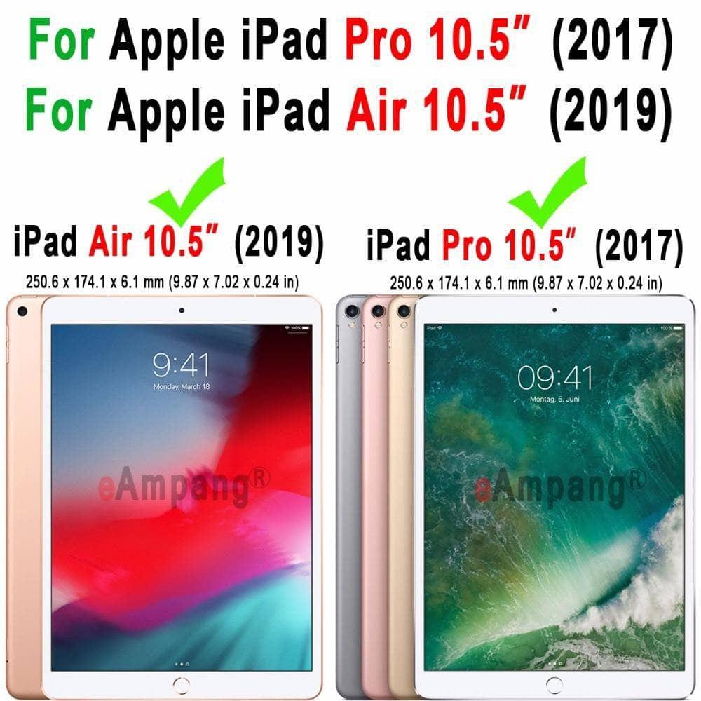 Premium Leather Look Cross Pattern Case for iPad Air 3 (2019) with Auto Sleep/Wake Function - Perfect for Work, Travel & Daily Protection
