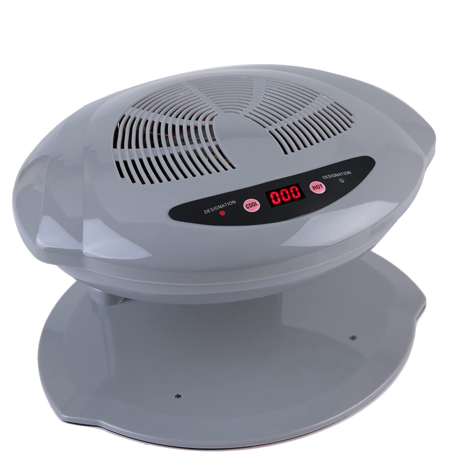 400W Nail Polish Dryer Machine with Temperature Sensor - 2-in-1 Hands & Feet Nail Art Dryer, Cool & Warm Air Blow, Grey Design (110V) - Perfect for Home Salon, Professional Nail Art & DIY Manicure/Pedicure