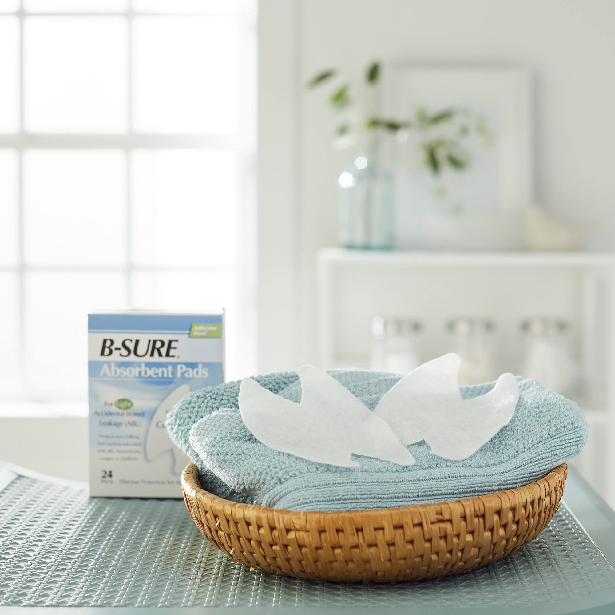 B-Sure Anal Leakage Pads - 288 Count (12 Boxes of 24 Pads) | Disposable Incontinence Pads for Adults | Comfortable & Absorbent Protection for Daily Use, Travel & Post-Surgery Care