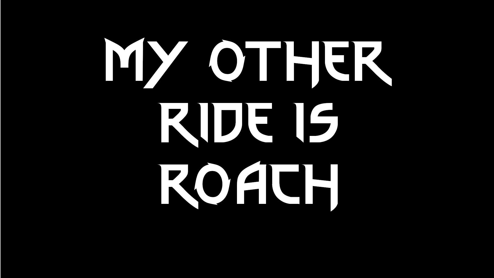 My Other Ride is Roach Vinyl Decal Sticker - 6 Inch White Car & Laptop Decoration - Funny Bug Themed Accessory for Vehicles, Laptops, Water Bottles & Notebooks
