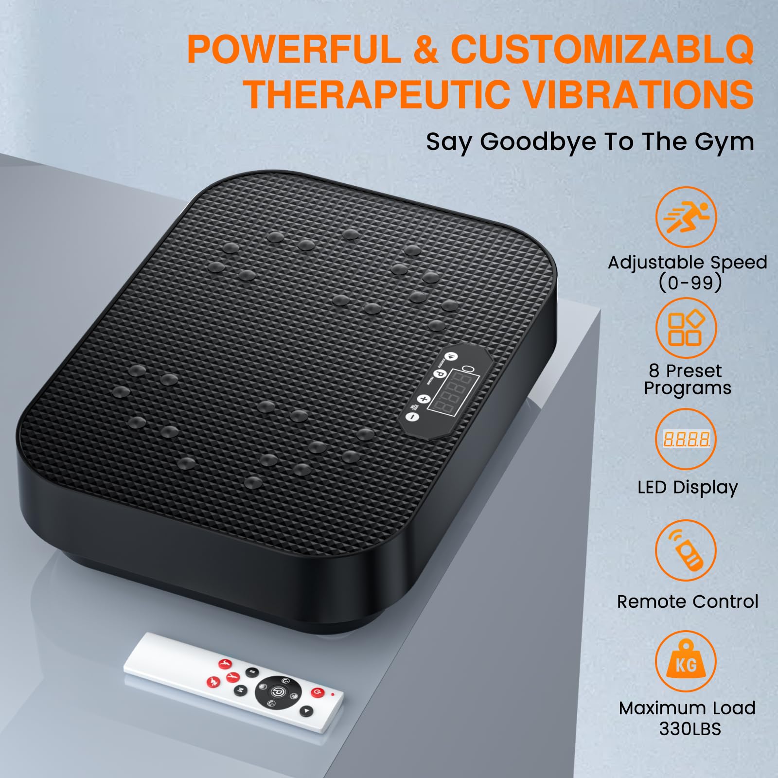 2025 Upgraded Vibration Plate Exercise Machine - 330 Lbs Capacity Full Body Workout Platform with 8 Modes for Weight Loss & Lymphatic Drainage | Home Gym Equipment for Toning, Circulation & Relaxation