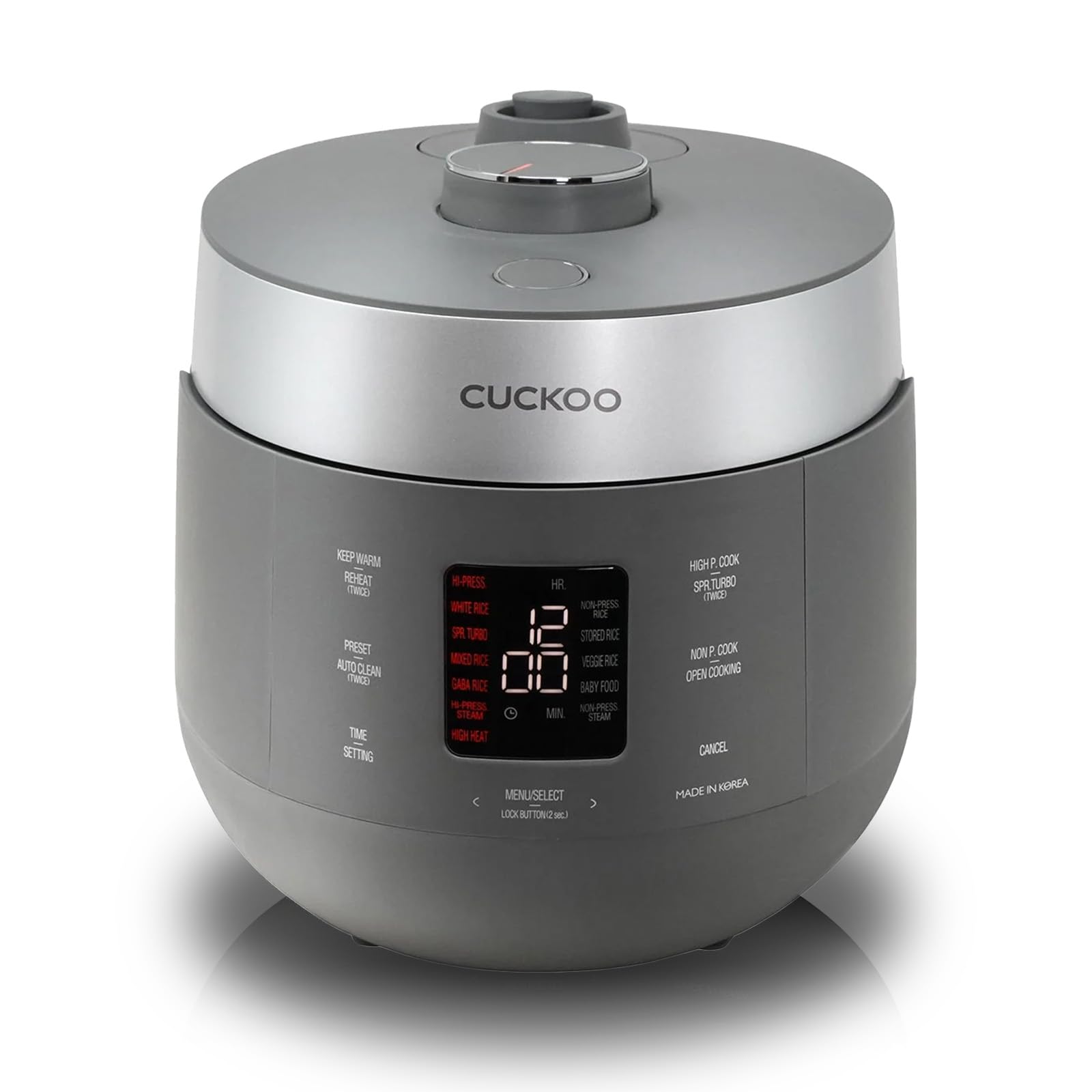 CUCKOO CRP-ST0609FG 6-Cup (Uncooked) / 12-Cup (Cooked) Smart Twin Pressure Rice Cooker with Nonstick Inner Pot - 16 Menu Options, 3 Voice Guides, Auto Clean - Gray - Perfect for Home Kitchens, Meal Prep & Healthy Cooking