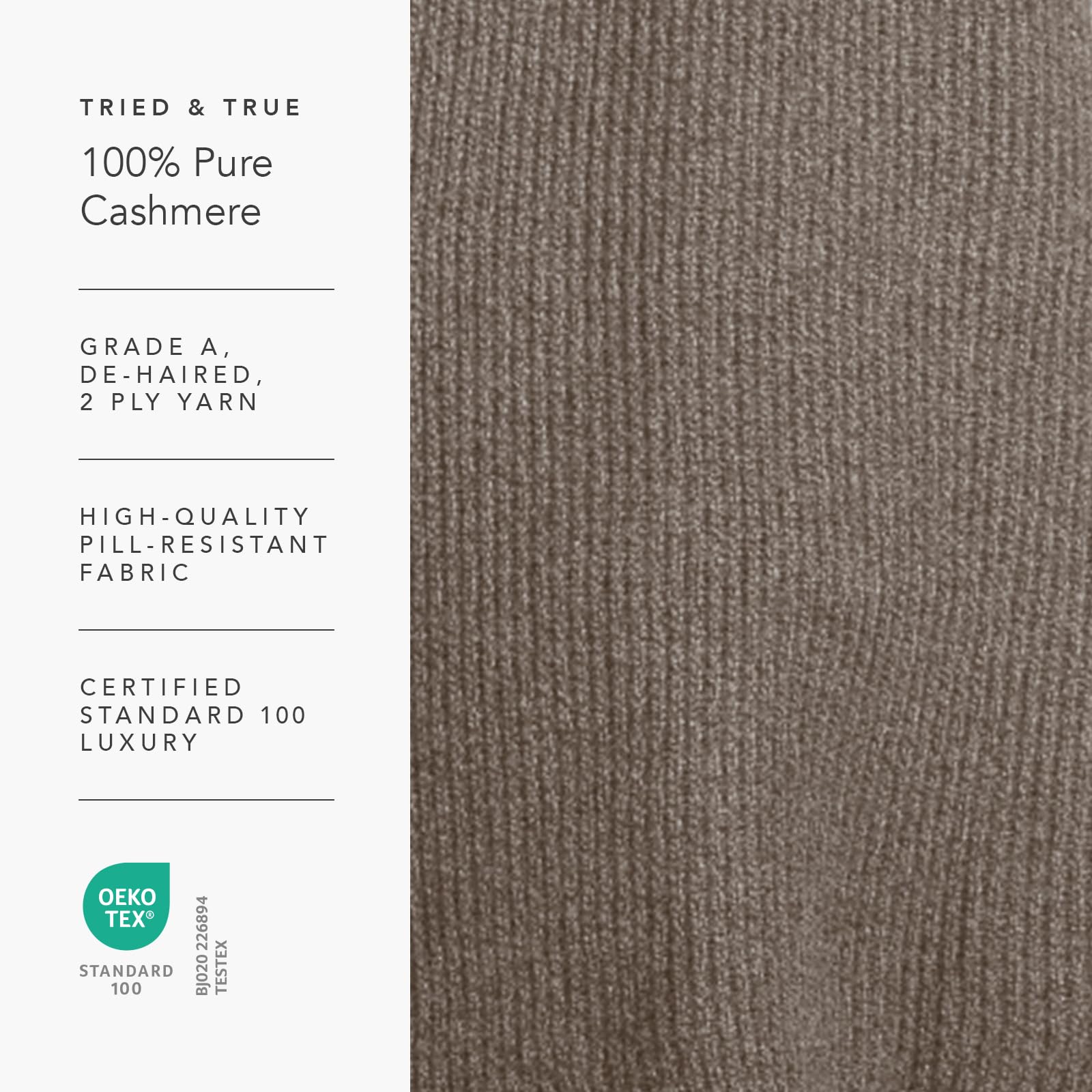 Fishers Finery Women's 100% Pure Cashmere Ribbed Knit Winter Scarf - Soft & Warm Black Label Box Gift | Perfect for Cold Weather, Office, Travel & Holiday Outfits