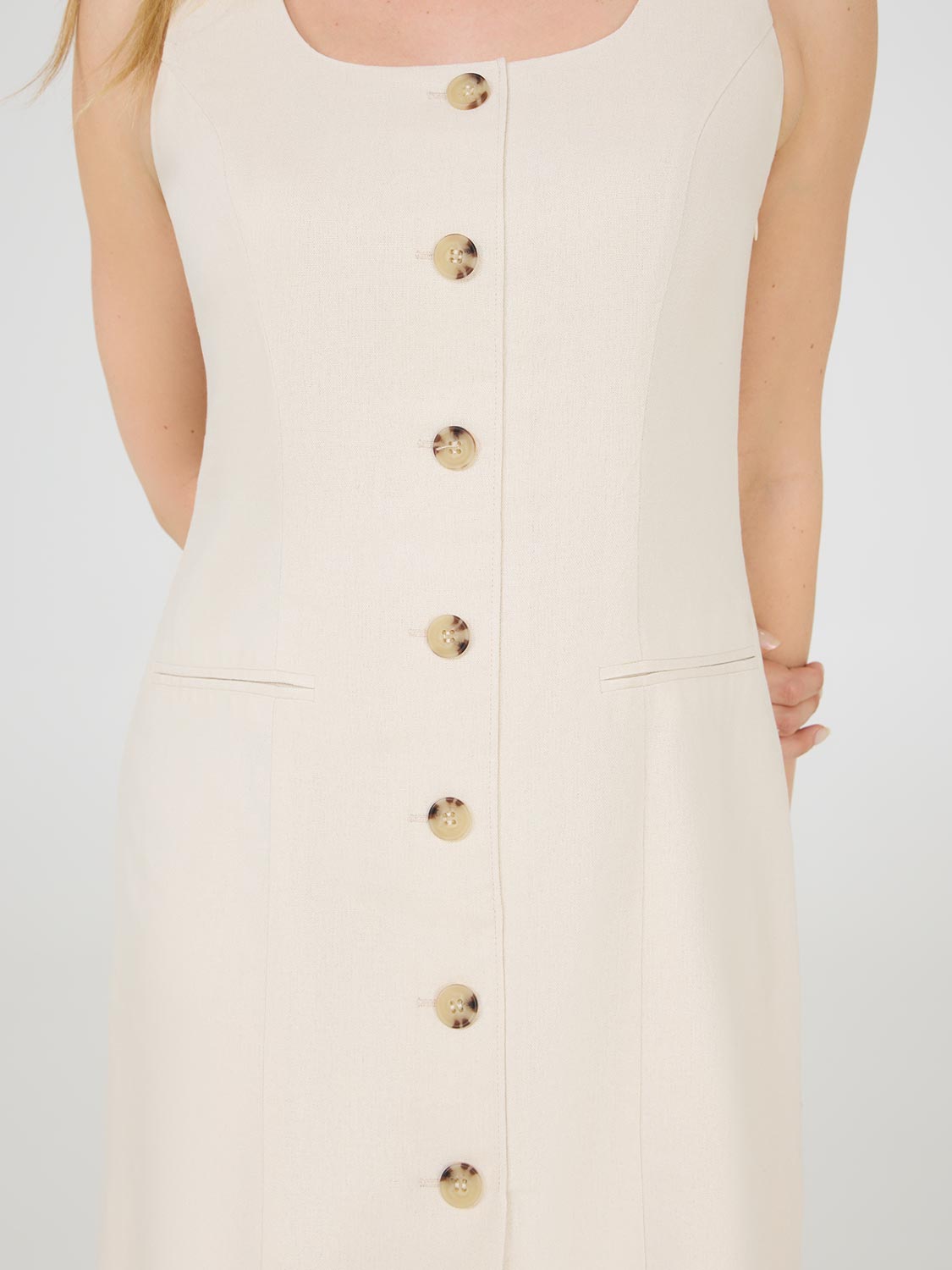 Stylish Sleeveless Linen Blend Blazer Dress for Women - Perfect for Office Wear, Summer Outfits & Casual Chic Style