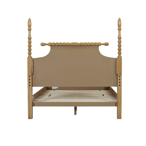 Beckett Bed - Modern Platform Bed Frame with Wooden Slats, Queen Size - Perfect for Bedroom, Guest Room & Dormitory
