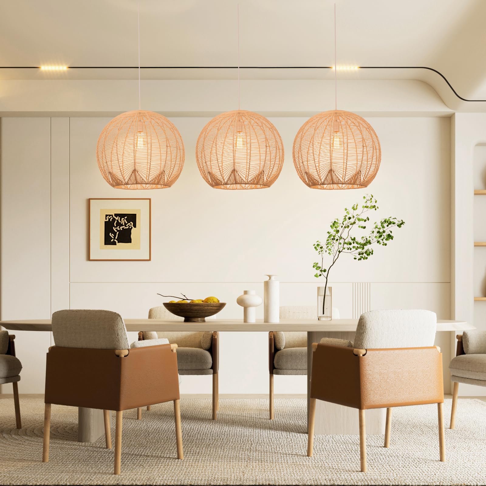 Arturesthome 1-Light Rattan Chandelier - 15.7