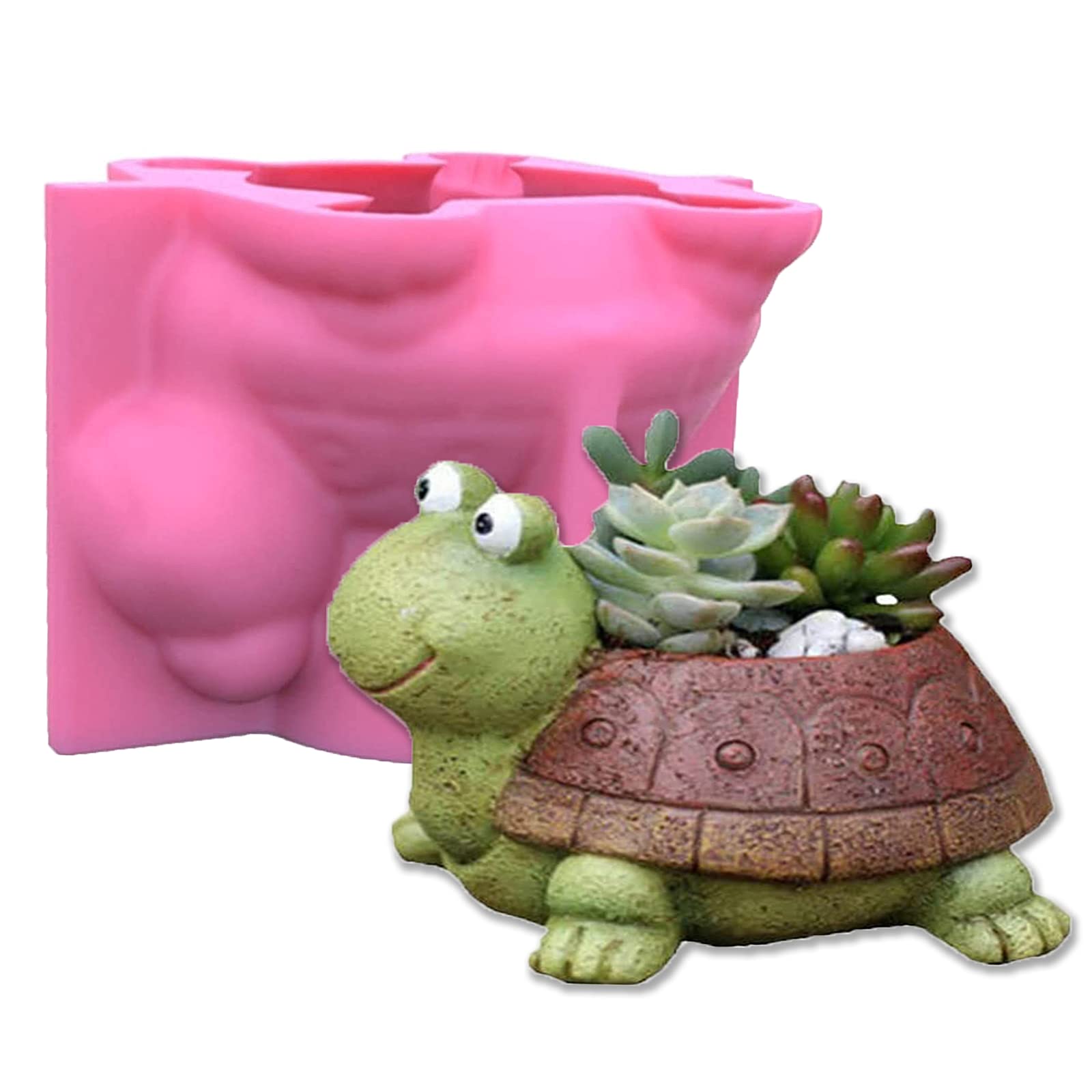 Turtle Silicone Mold for Succulent Planters - DIY Resin Flower Pot Molds, Animal Garden Figurines & Outdoor Decor - Perfect for Home Gardening, Craft Projects, and Unique Gift Ideas