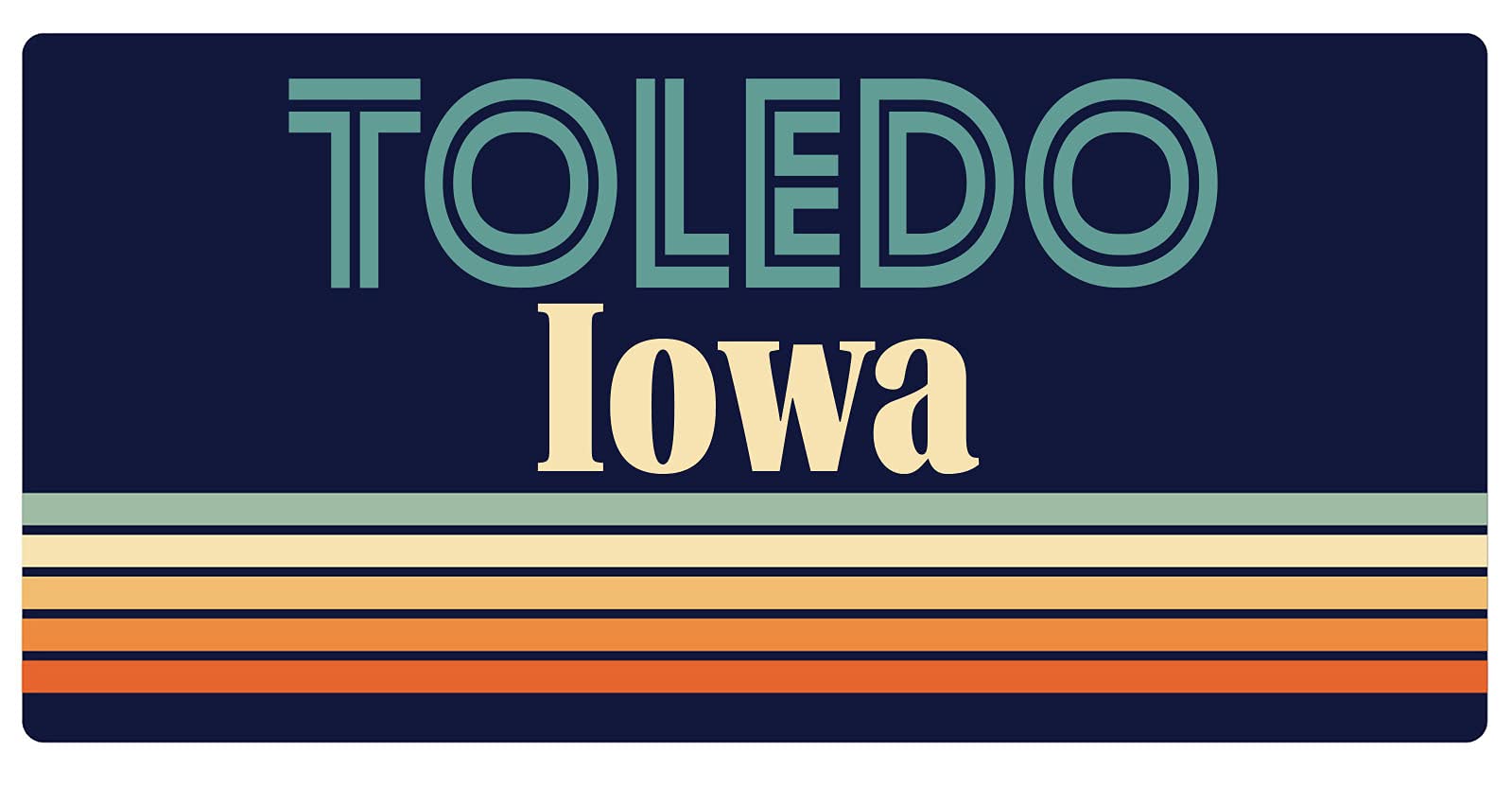 Vintage Toledo Iowa 5 x 2.5-Inch Refrigerator Magnet - Retro Souvenir Fridge Decor for Collectors & Travel Lovers - Perfect for Kitchen, Office & Dorm Room Displays
