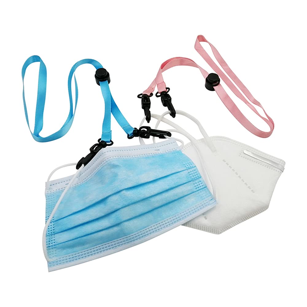 Custom Face Mask Lanyards 500Pack - Adjustable Neck Strap with Clips for Kids & Adults - School, Work, Travel