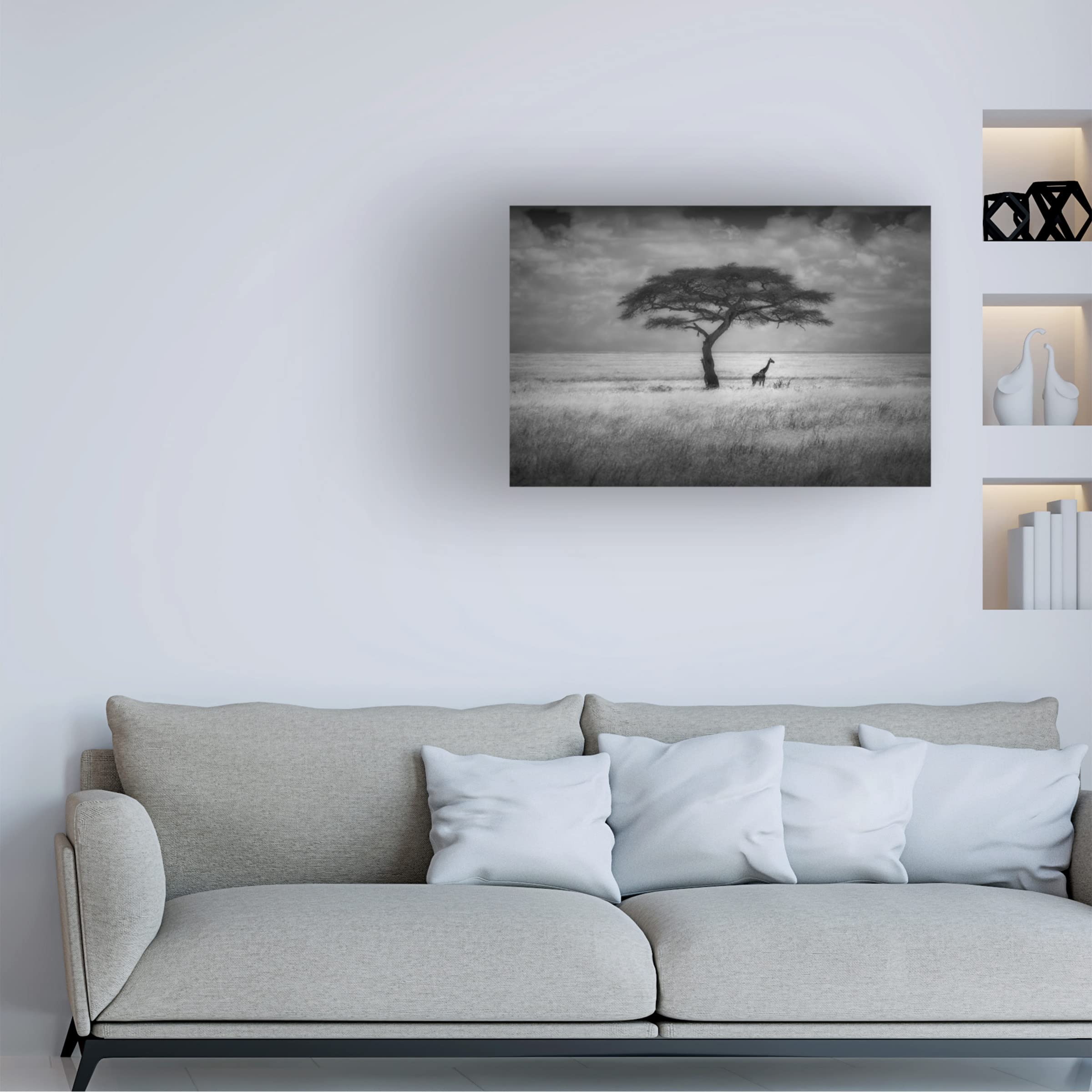 Greg Metro 'Shade' Canvas Wall Art Print - Modern Abstract Painting for Living Room, Bedroom & Office Decor | Trademark Fine Art Collection