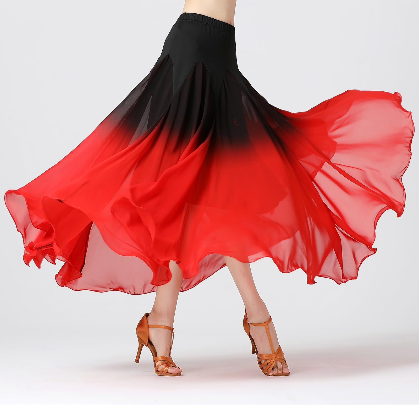 Professional Folkloric Dance Skirt for Mexican, Bomba, Plena & Flamenco - Double Circle Design | Perfect for Performances, Practice & Cultural Events