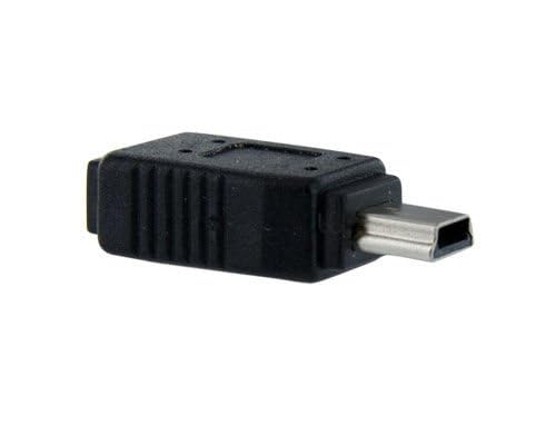 StarTech.com Micro USB to Mini USB 2.0 Adapter Converter - Female to Male USB Cable for Camera, MP3 Players & Electronics - Black (UUSBMUSBFM)