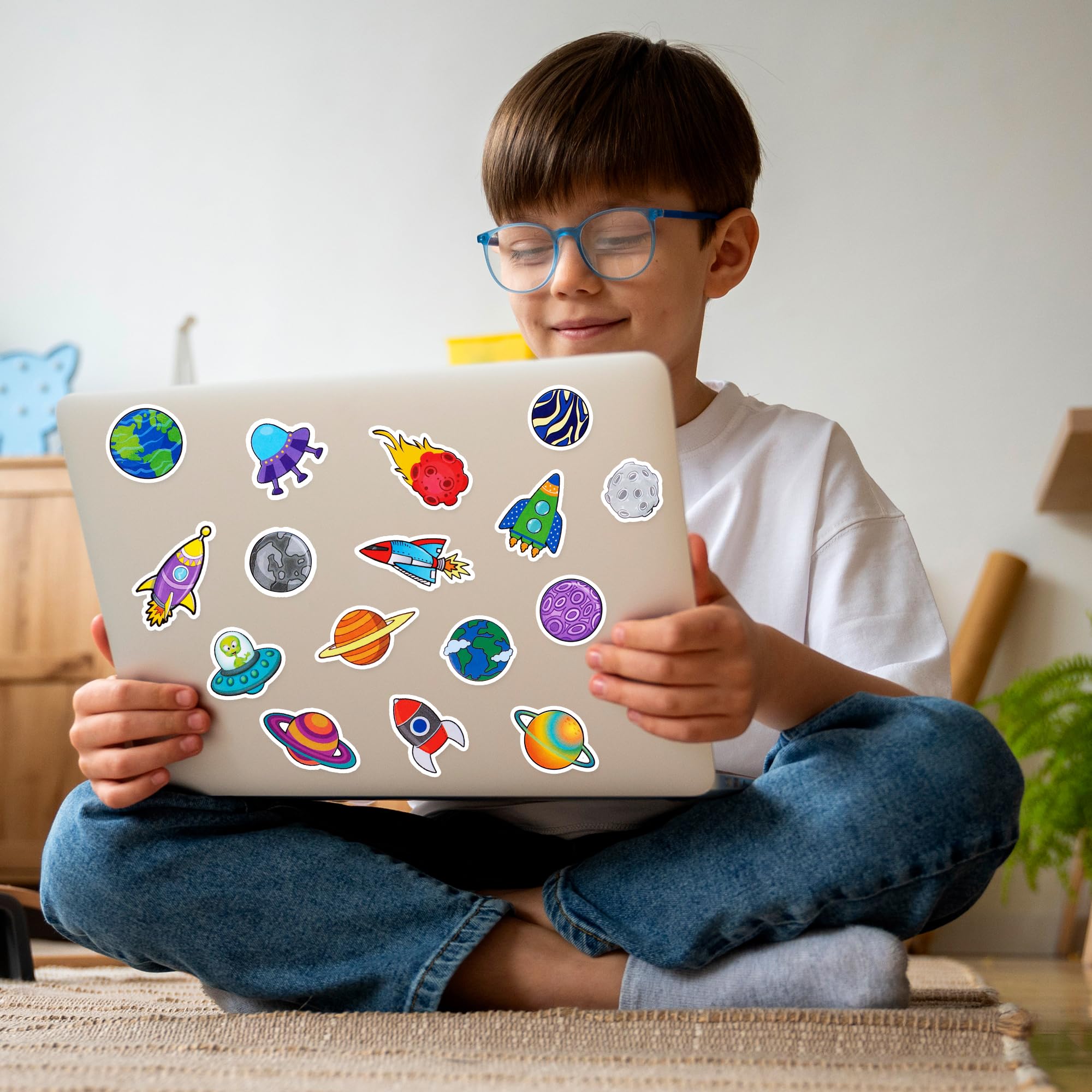 ArtCreativity Space Stickers for Kids - 1000+ Bulk Galaxy Stickers for Boys & Girls | Space-Themed Arts & Crafts Supplies, Party Favors & Goodie Bag Fillers | Perfect for School Projects, Birthday Parties & DIY Decorations