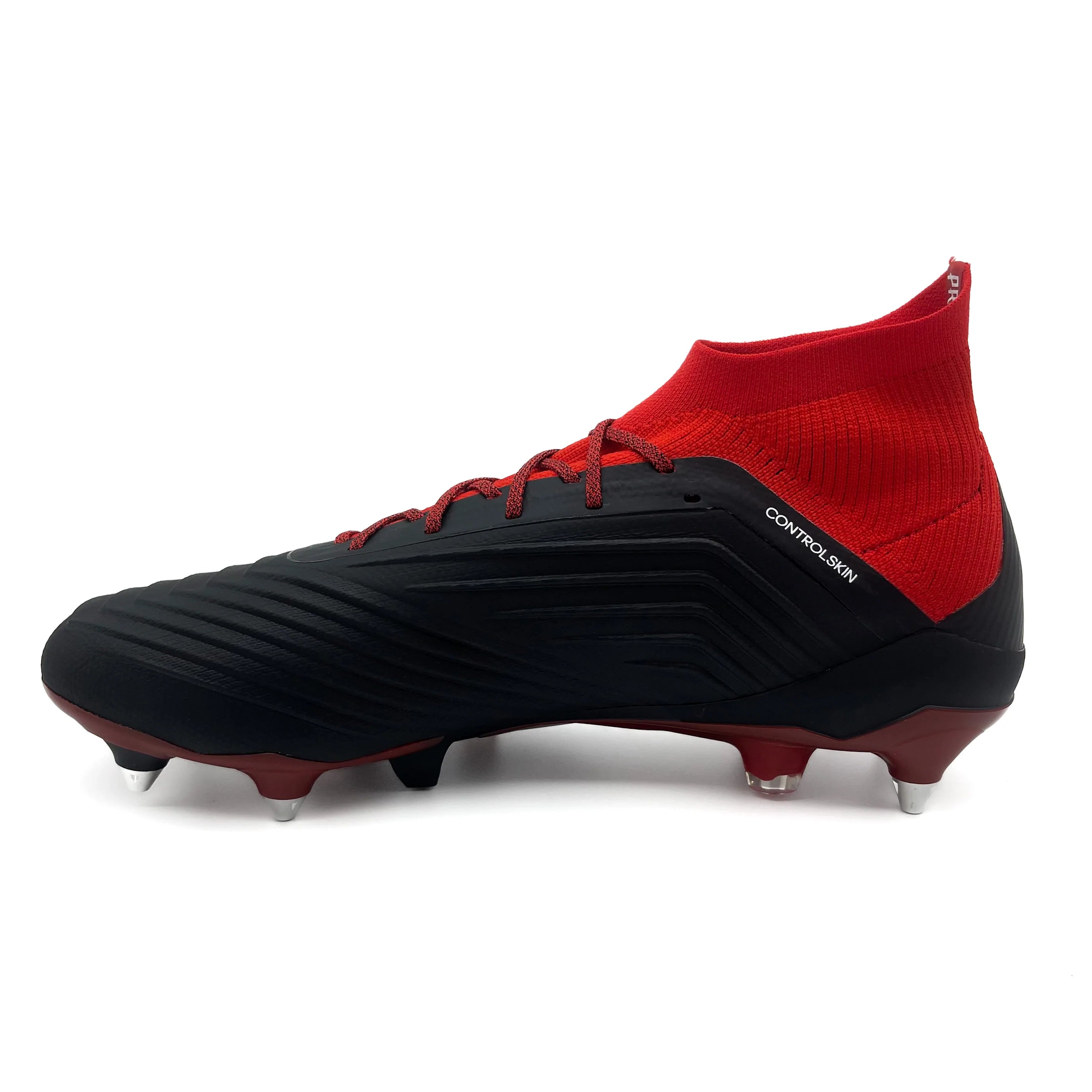 Adidas Predator 18.1 SG Soccer Cleats - Core Black/Red - Firm Ground Football Boots for Men | Perfect for Professional Matches & Outdoor Training