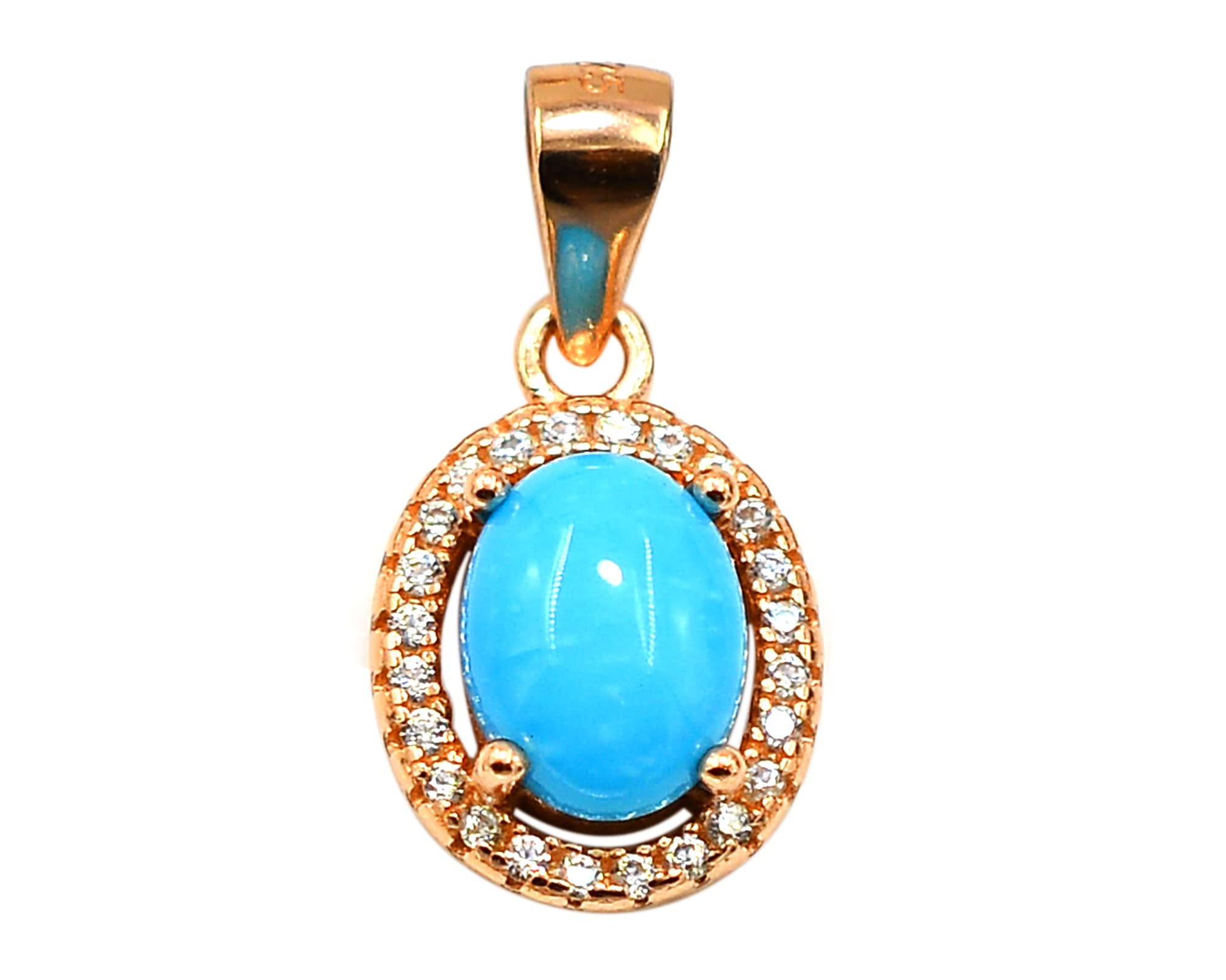 Natural Blue Turquoise Gemstone Jewelry Set - 925 Sterling Silver Ring, Earrings & Pendant | December Birthstone Gift for Women | Perfect for Birthday, Anniversary & Friendship Gifts | Elegant Everyday Wear & Special Occasions