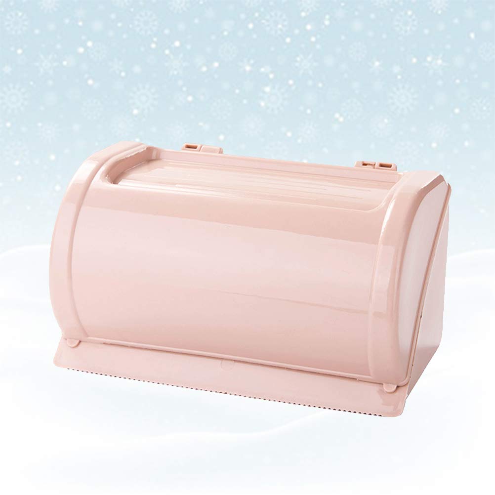 Cabilock 1-Piece No Drill Toilet Paper Holder - Waterproof Bathroom Tissue Roll Mount with Strong Adhesive, Pink - Perfect for Small Bathrooms, RVs & Apartments