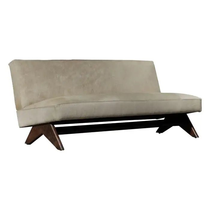 Handmade Pierre Jeanneret Fireside Sofa - Mid-Century Modern Lounge Chair - Premium Teak Wood Furniture for Living Room, Office & Reading Nook