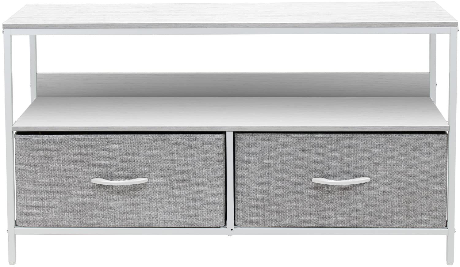 Sorbus TV Stand with 2 Faux Wood Drawers - Modern TV Riser Chest with Storage - Entertainment Center for Living Room, Bedroom, Dorm & Small Spaces - Sturdy TV Console for Flat Screen TVs up to 65