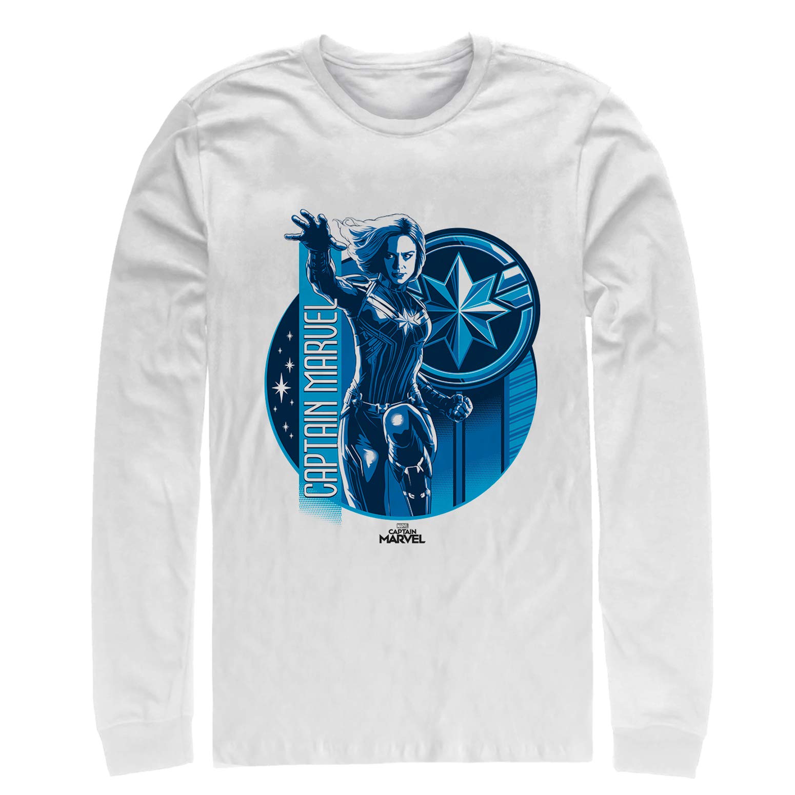 Marvel Men's Captain Galactic Hero Graphic Long Sleeve T-Shirt - Superhero Cosplay, Comic Con Costume & Casual Wear