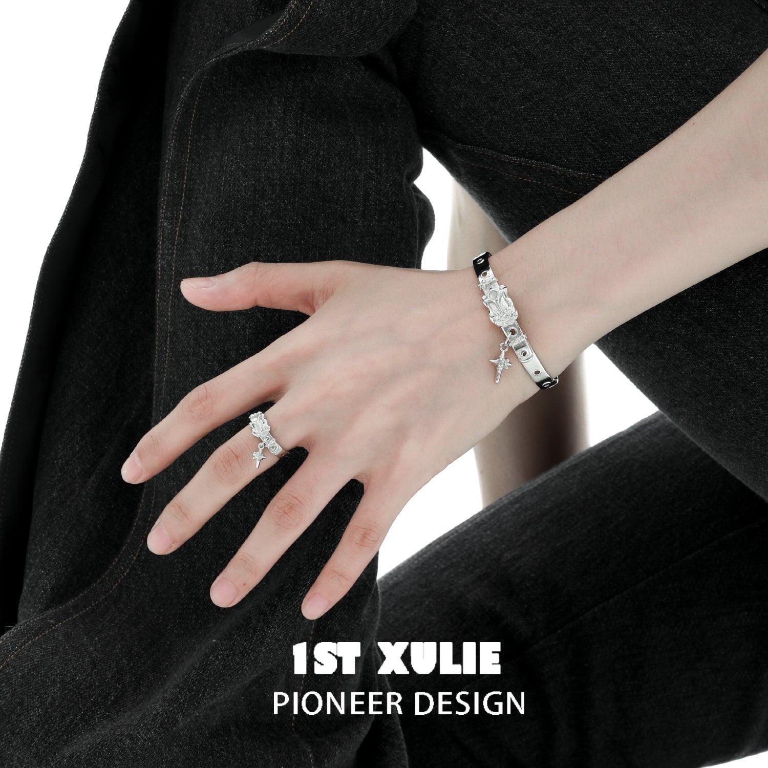 Star Trails Adjustable Opening Ring - S925 Sterling Silver with 24K Gold Plating - Elegant Girdle Shaped Design - Perfect for Everyday Wear, Gifts & Special Occasions