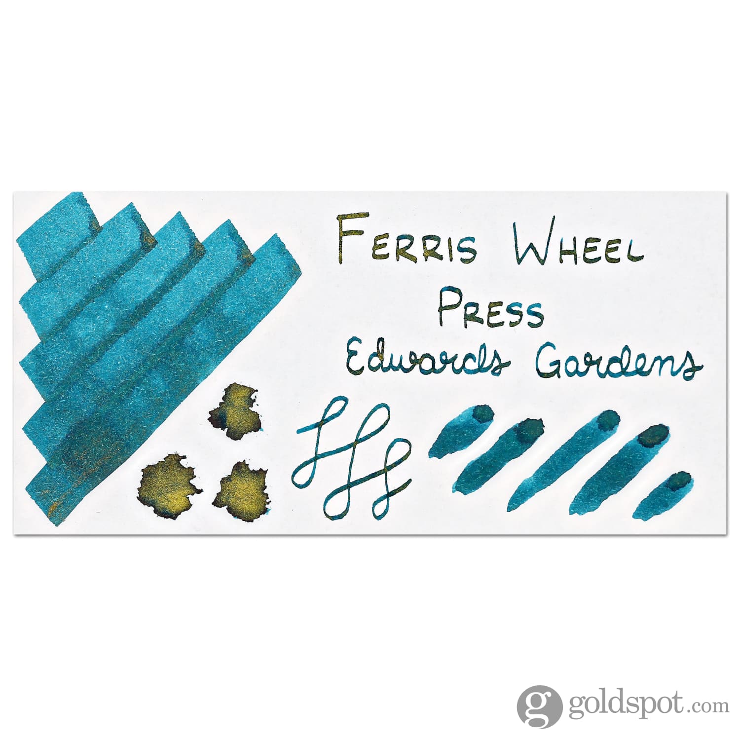 Ferris Wheel Press Edwards Gardens Shimmer Bottled Ink - 38mL Fountain Pen Ink for Calligraphy, Journaling & Artistic Writing - Perfect for Gift Giving & Stationery Enthusiasts