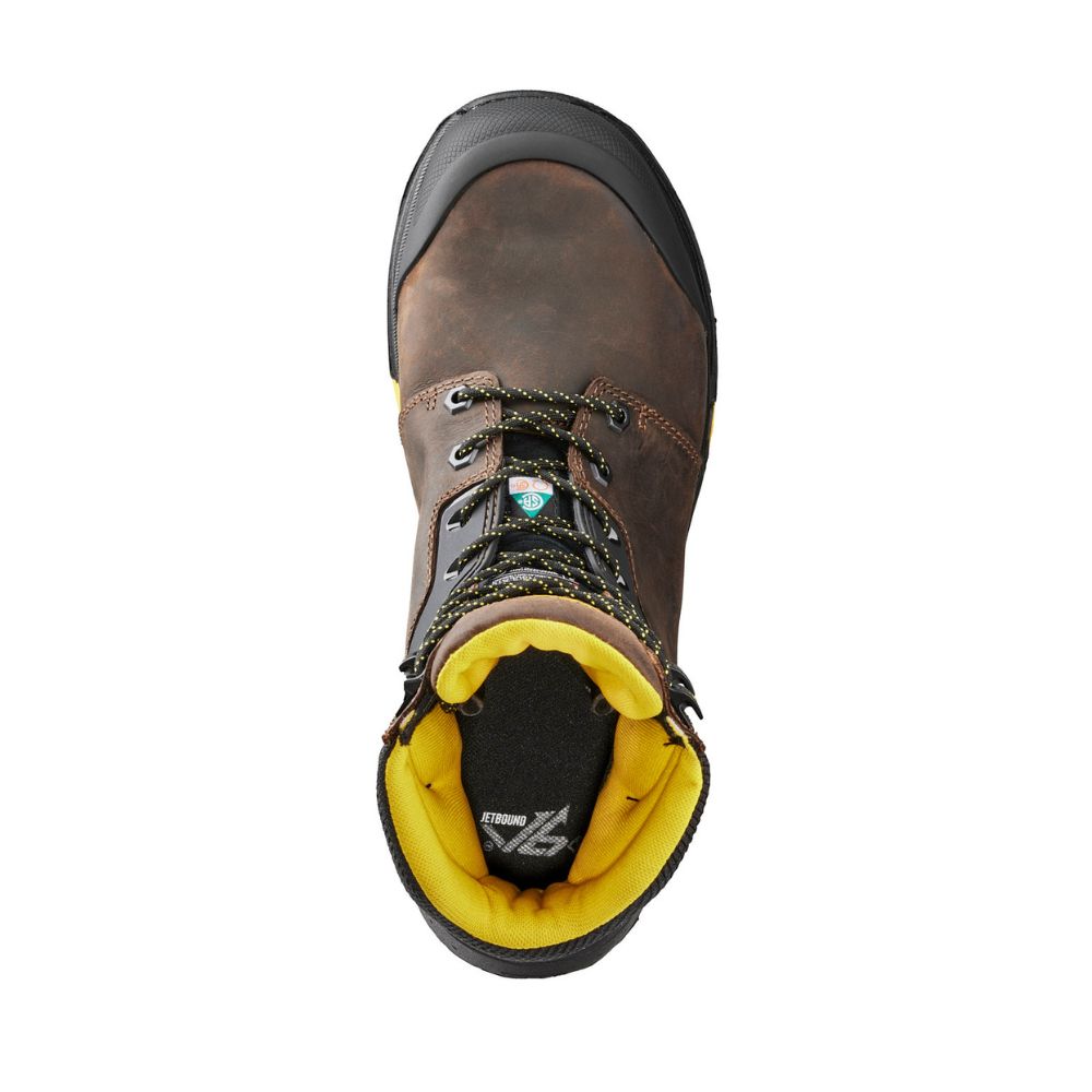 Terra Carbine Men's 8 Inch Composite Toe Waterproof Work Boots - Brown (TR0A4TCRBRN) | Durable Safety Shoes for Construction, Warehouse & Outdoor Work
