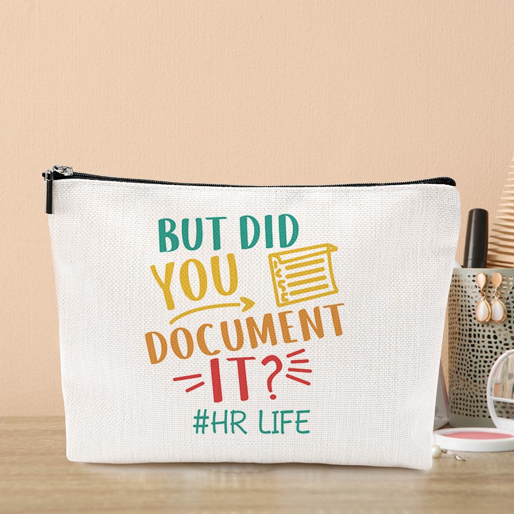 Funny HR Gifts for Women - Office Humor Makeup Bag for Coworkers, Boss, Manager | Perfect for Boss Day, Graduation, Christmas & Birthday | Great Office & Travel Cosmetic Bag