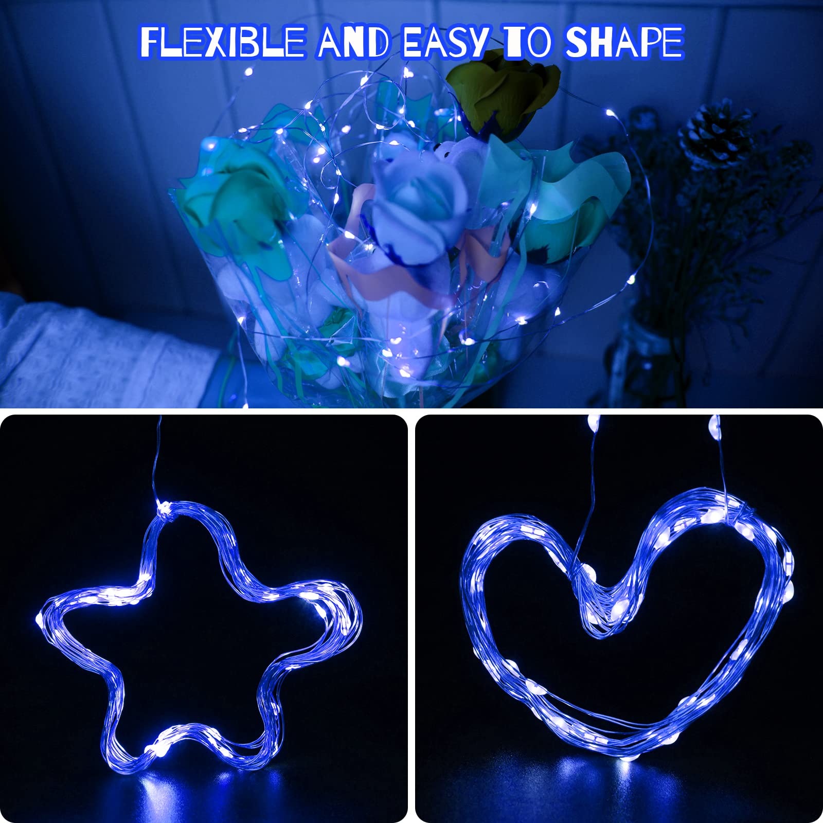 Cshare LED Fairy Lights - 2 Pack 3M Battery Operated String Lights with Timer, 30 LED Copper Wire Waterproof Lights for Indoor Outdoor Decor - Perfect for Bedroom, Garden, Christmas, Wedding & Party Decorations