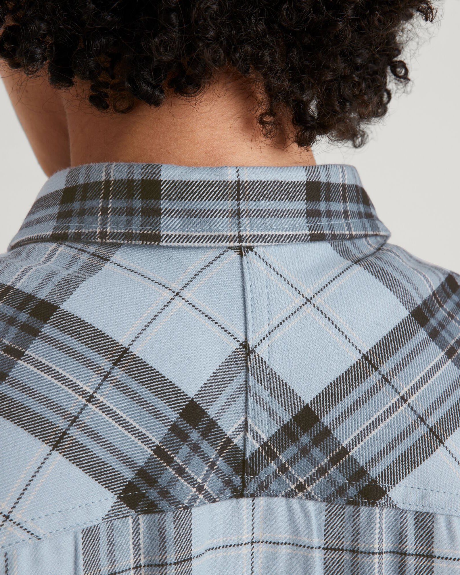 Carrillon Women's HF Long Sleeve Shirt - Ripple/Night Check Plaid Button Down Top for Office, Casual Wear & Fall Outfits