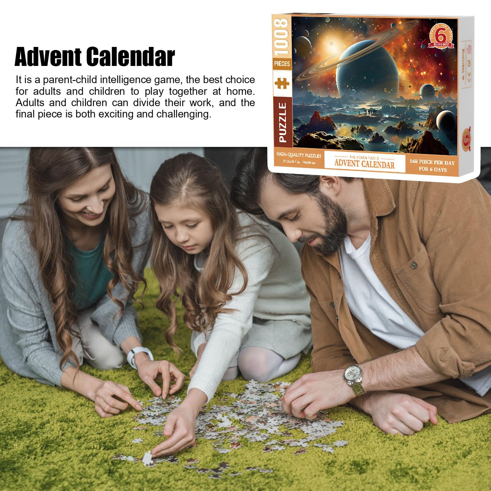 2024 Puzzle Advent Calendar - Christmas Countdown Calendar with Daily Puzzle Toys for Kids & Adults | Perfect Holiday Gift for Birthdays, Christmas & Family Fun