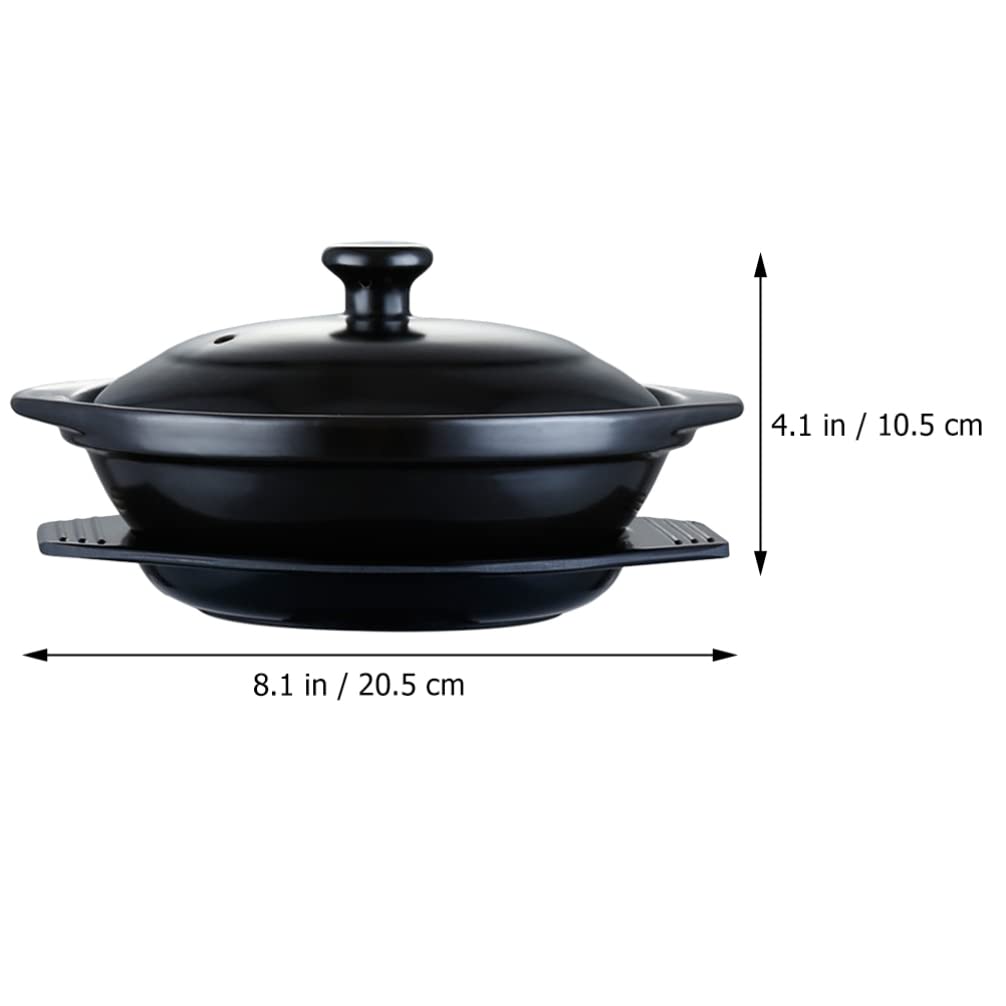 1pc Non-Stick Ceramic Casserole Pot - Bibimbap Cooking Pot, Stew Pot & Hot Pot for Kitchen - Durable Earthenware Soup Pot for Home Cooking, Perfect for Bibimbap, Stews, Soups & Hot Pot Meals