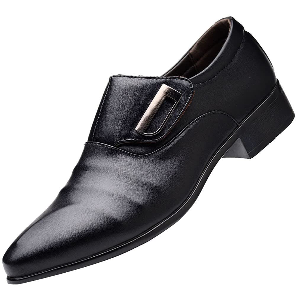 **SGAOGEW Men's Breathable Leather Slip-On Shoes - Comfortable Hiking, Trekking & Business Casual Shoes for Outdoor & Office Wear**