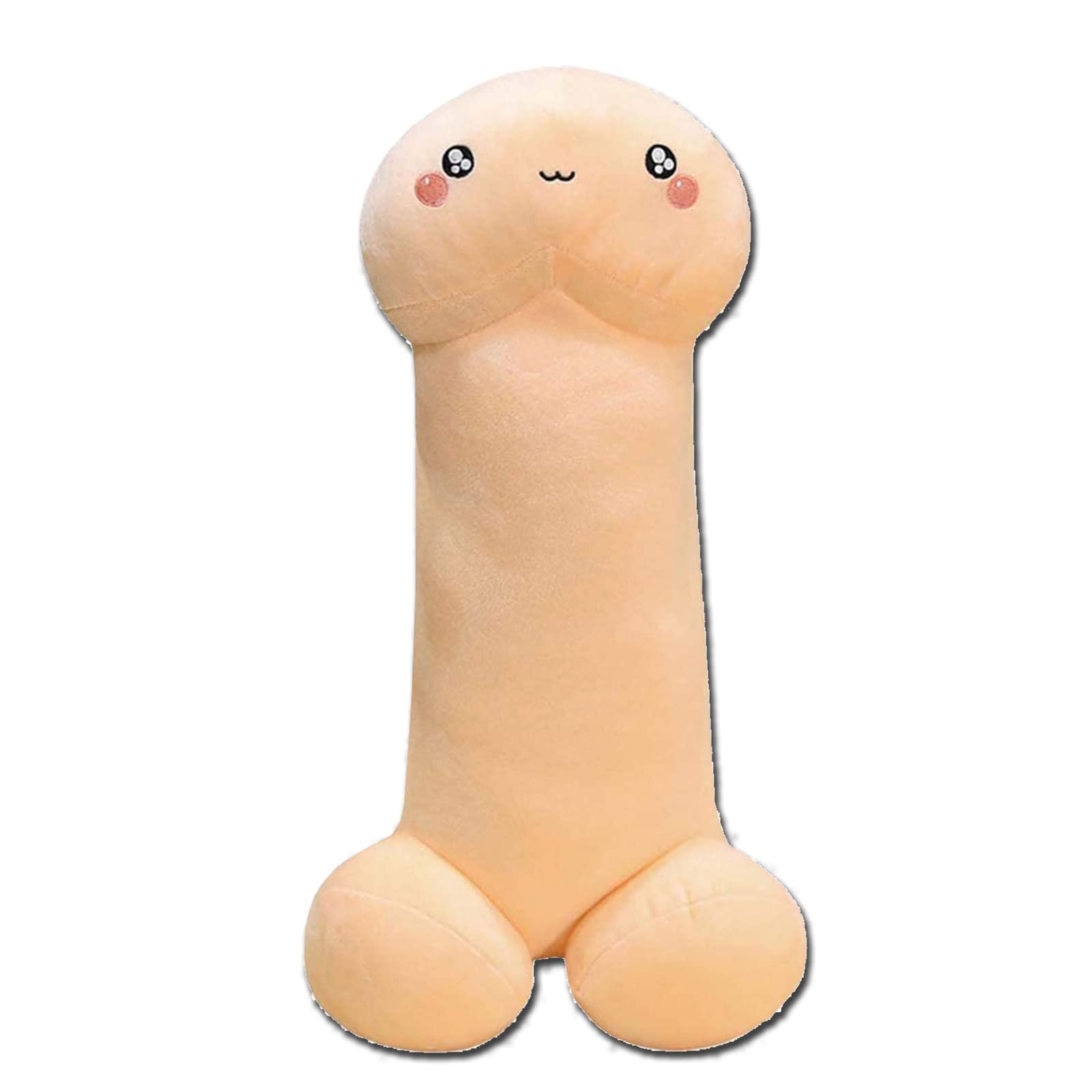 Extra Large Funny Plush Pillow - Soft Stress Relief Cute Beige Body Pillow (43.3 Inch) | Valentine's Day Gift for Girlfriend, Home Decor, Bedroom Comfort & Anime Cosplay Support