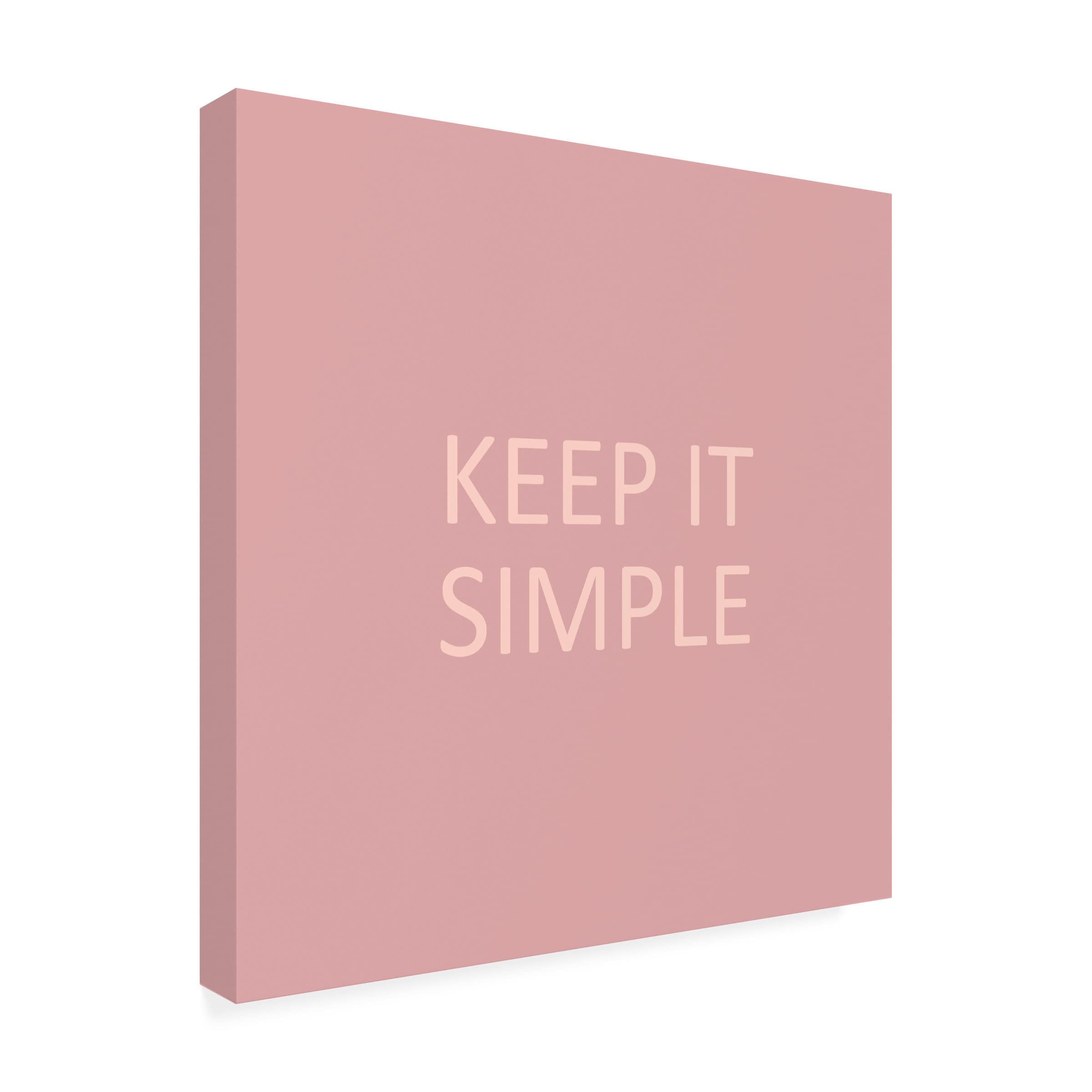 Victoria Borges 'Simple Sentiment IV' Canvas Wall Art Print - Modern Home Decor for Living Room, Bedroom & Office | Trademark Fine Art Collection