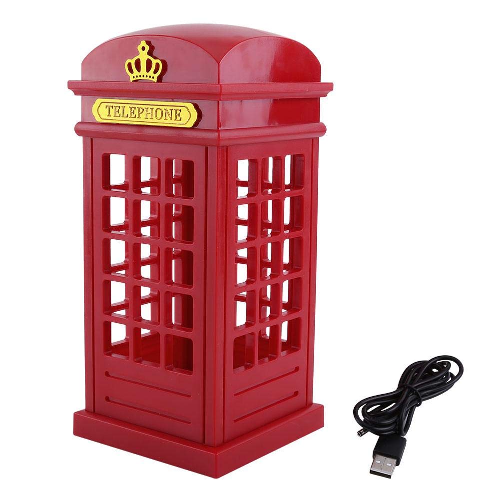 Retro Telephone Booth Night Light - Dimmable Touch Sensor LED Desk Lamp, Warm Yellow Light for Nursery, Living Room & Bedroom | Perfect for Kids' Rooms, Home Decor & Cozy Ambiance
