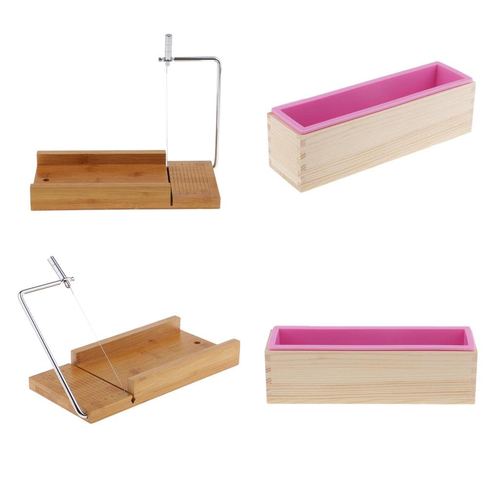 DYNWAVE Silicone Soap Loaf Mold with Wooden Box - DIY Soap Making Kit for Handmade Soap, Bath & Body Crafts - Perfect for Home, Gifts & Artisan Projects