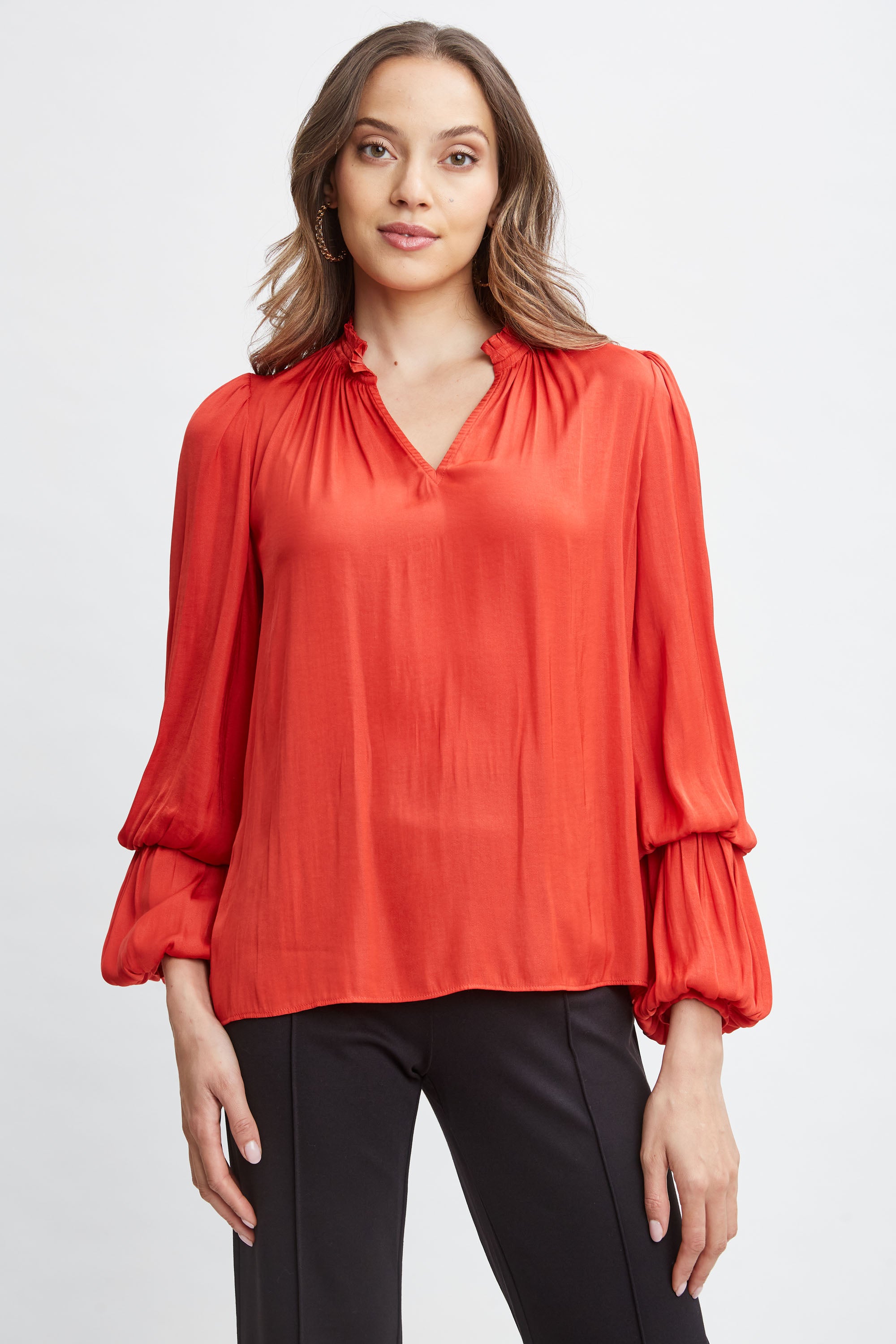 T Tahari Airflow Split Shirt for Women - Breathable Comfort Stretch Blouse for Work & Casual Wear | Office, Travel & Everyday Outfits