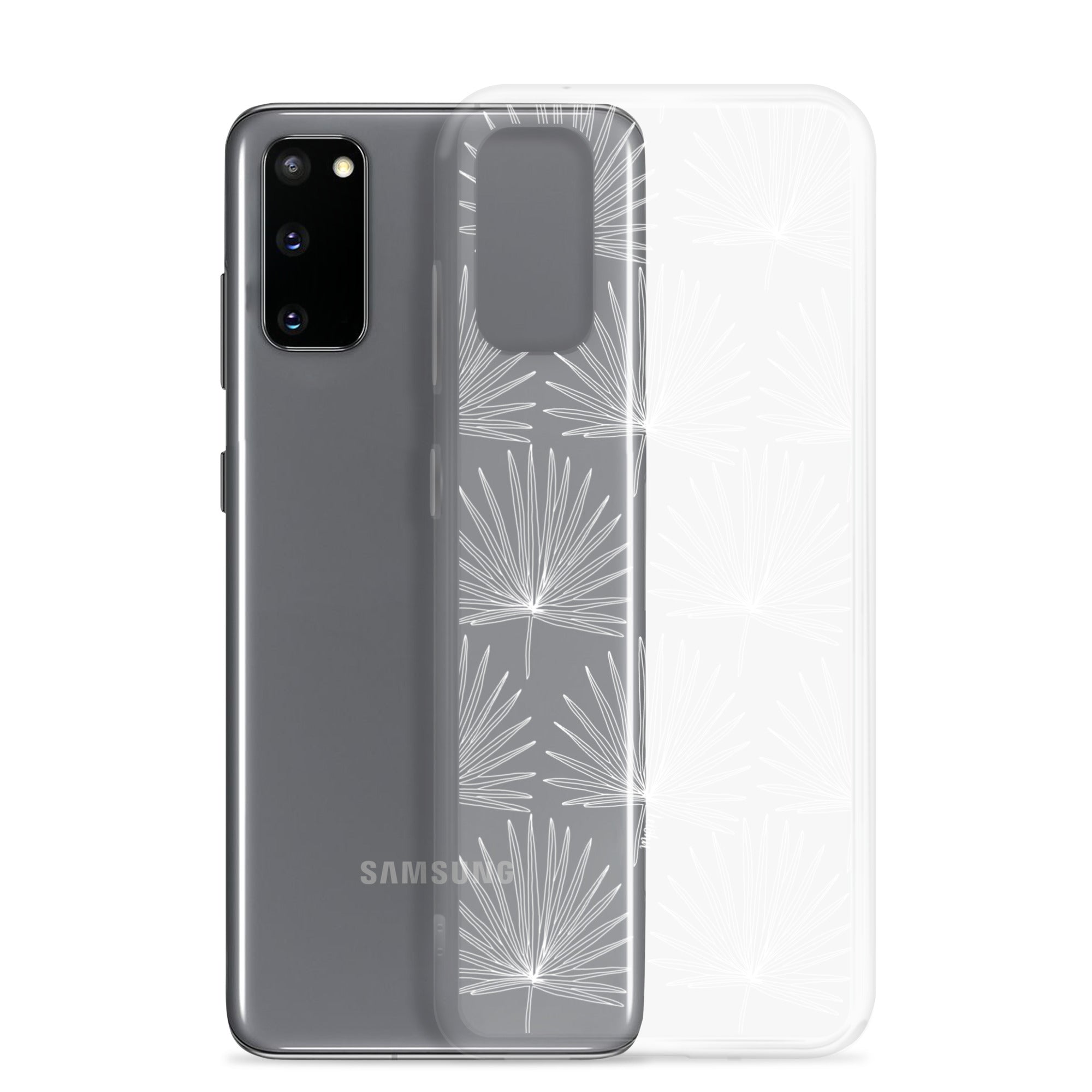 Fan Palm Clear Phone Case for Samsung Galaxy - Slim Protective Cover with Scratch Resistance for Everyday Use & Travel