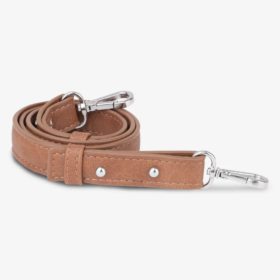 Vanchi Pram Caddy Shoulder Strap in Pebbled Tan - Durable Diaper Bag Accessory for Strollers & Baby Carriers | Perfect for Parents On-The-Go